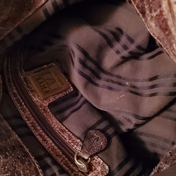 Frye Chocolate Brown Deborah Studded Tote Bag - Picture 16 of 16